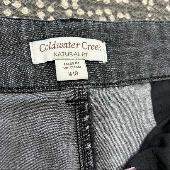 Coldwater Creek Natural Fit Mid-rise Jeans Medium Wash Bootcut Black Gray Sz W18 - Picture 8 of 13